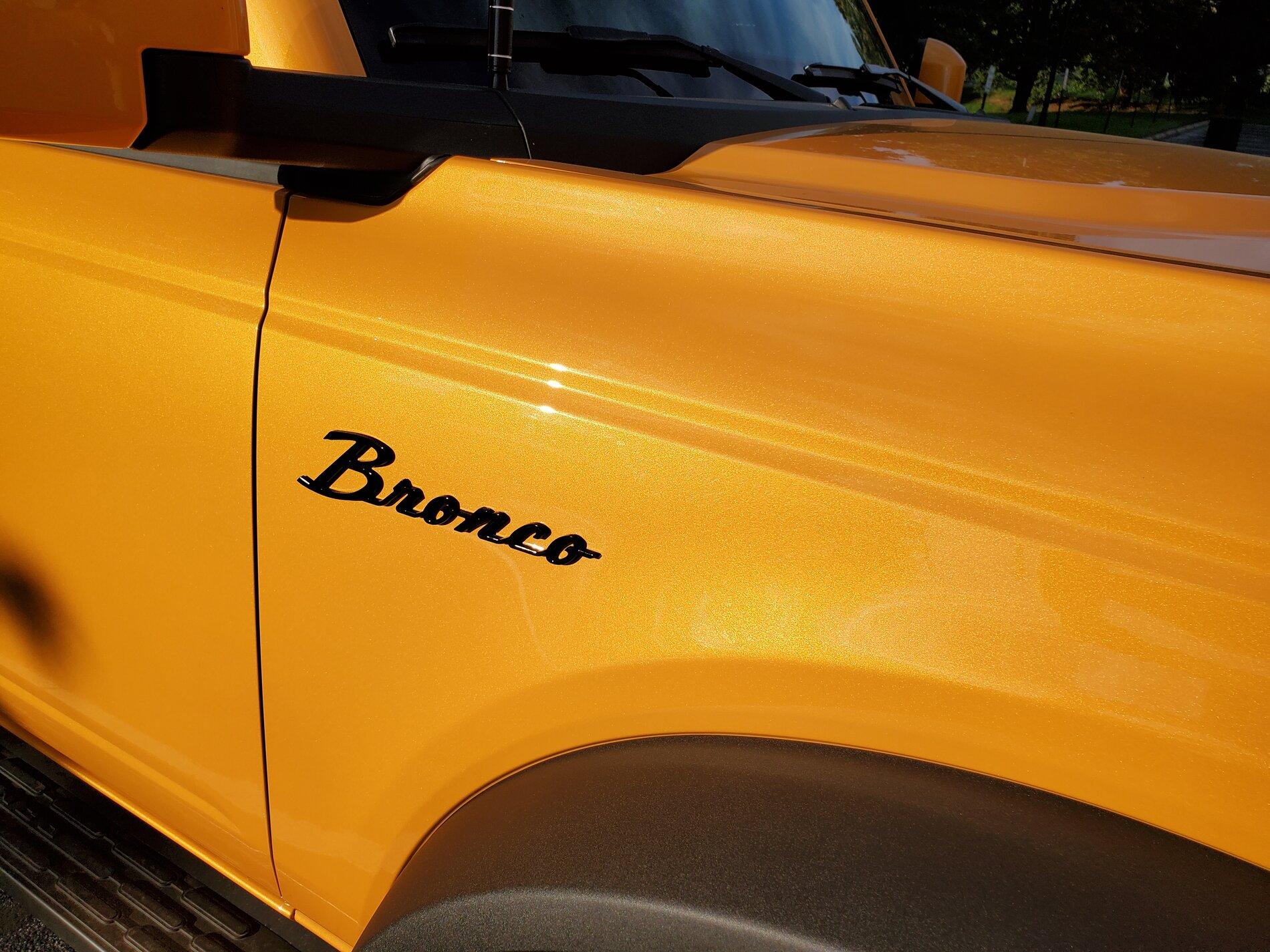Ford Bronco Upgrades! Areoskin hood protector, rocket antenna, heritage fender badge 20211011_180146