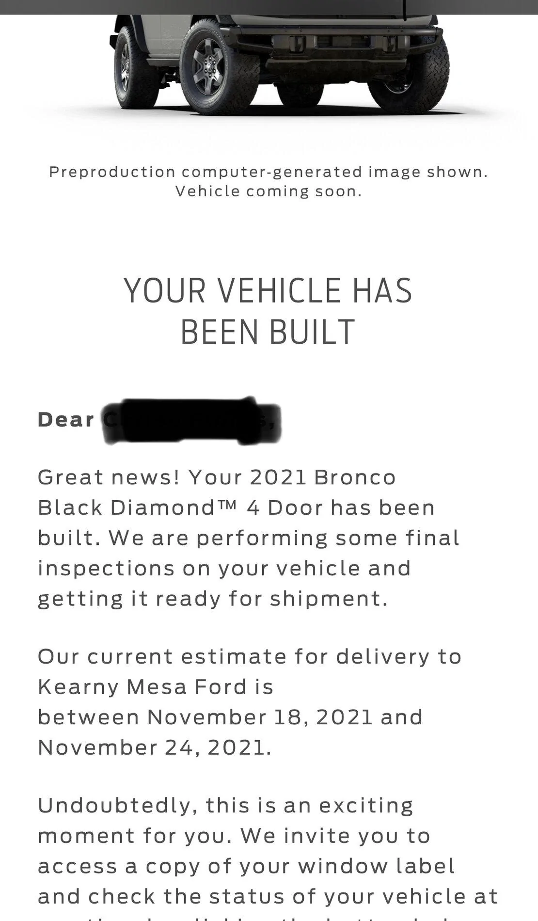 Ford Bronco *** DIRT MOUNTAIN Broncos - Built, Shipped, Delivered Tracker*** 8C976FD0-F7D0-4442-8241-169941F8B42F