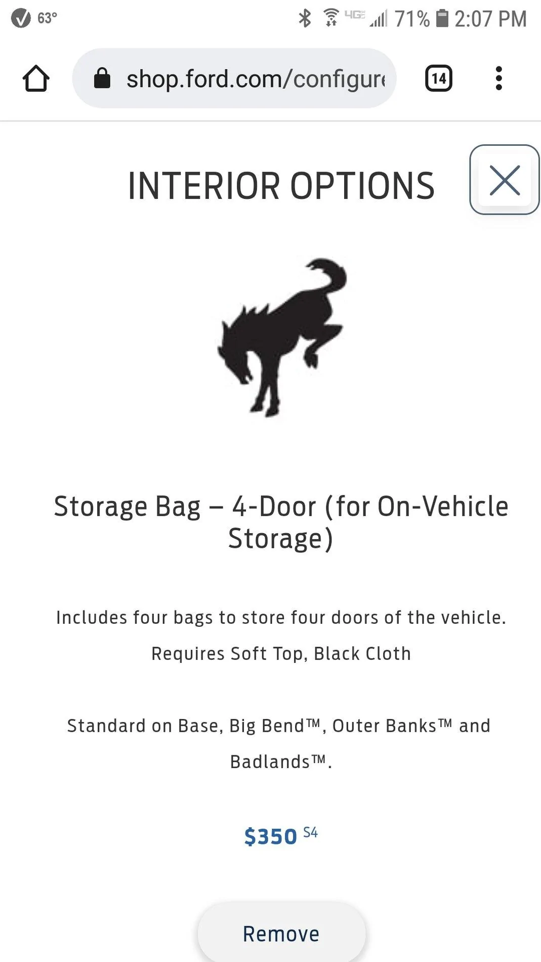 Ford Bronco Are storage bags included? Screenshot_20211013-140705_Chrom