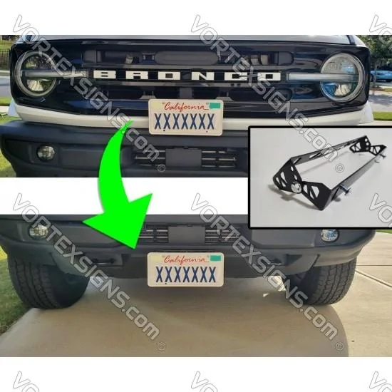 Ford Bronco Found another front plate mount solution broncoplatebracket10-550x550