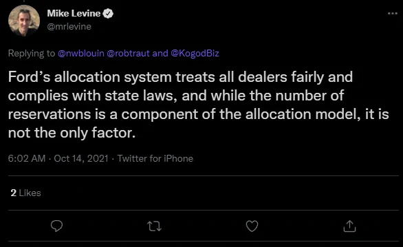 Ford Bronco Mike Levine saying outright he does NOT care about Granger/Chapman/SAC 1634227537221