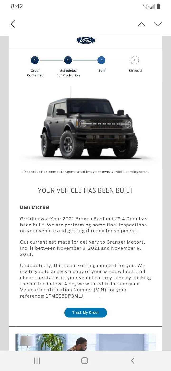 Ford Bronco Who's a 7/19 build? Screenshot_20211014-084205_Email
