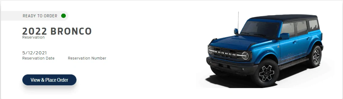 Ford Bronco MY22 Ordering Email and Ordering through B&P 1634304718232