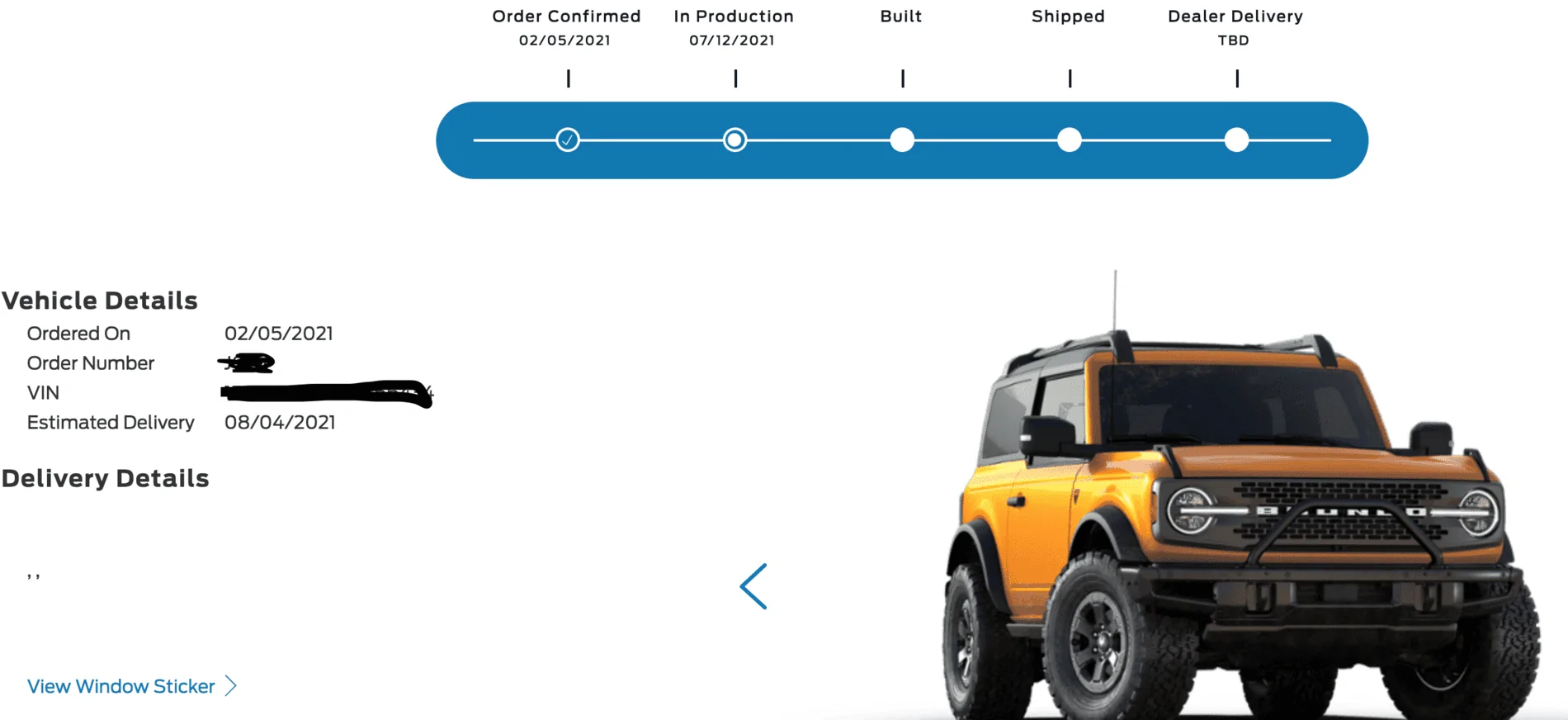 Ford Bronco *** DIRT MOUNTAIN Broncos - Built, Shipped, Delivered Tracker*** Capture d’écran, le 2021-10-15 à 19.44.34
