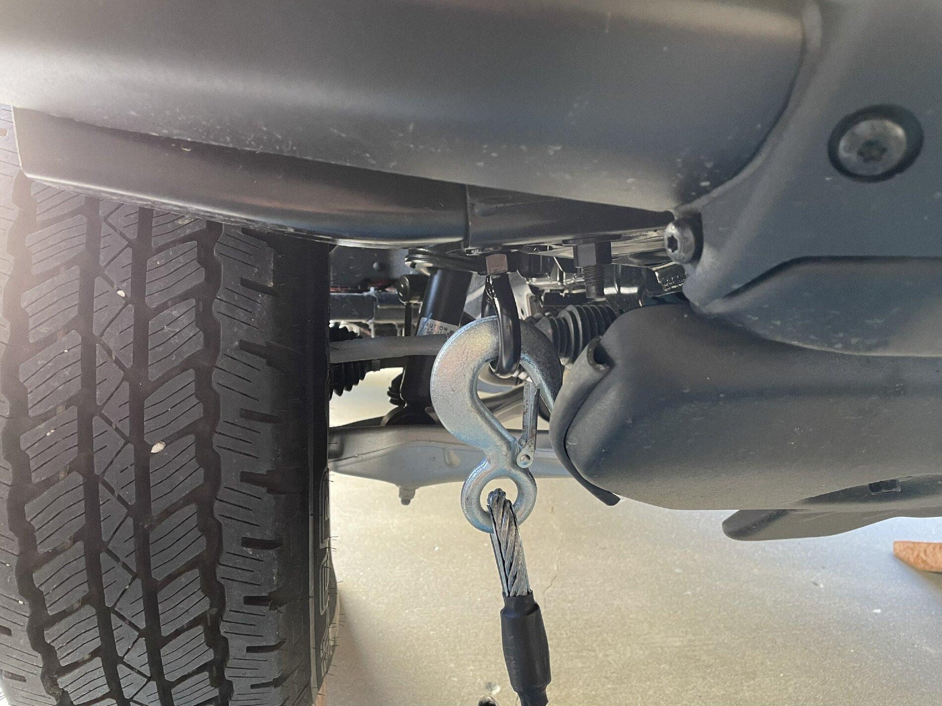 Ford Bronco Flat tow equipment needed to flat tow the 2021 Bronco? Hooked front 1