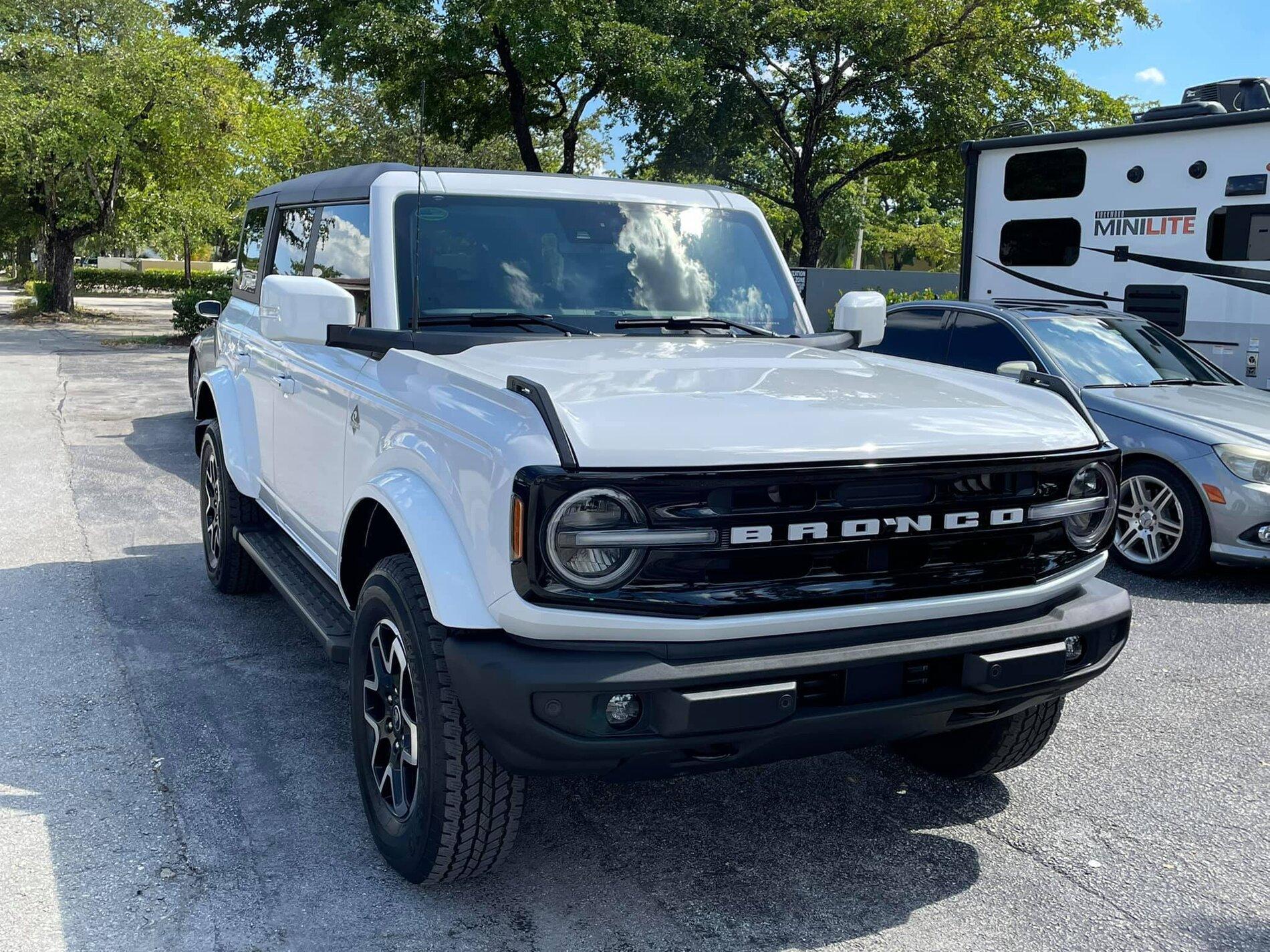 Ford Bronco Front Window Tint and Modesta Ceramic Coating Broncofront