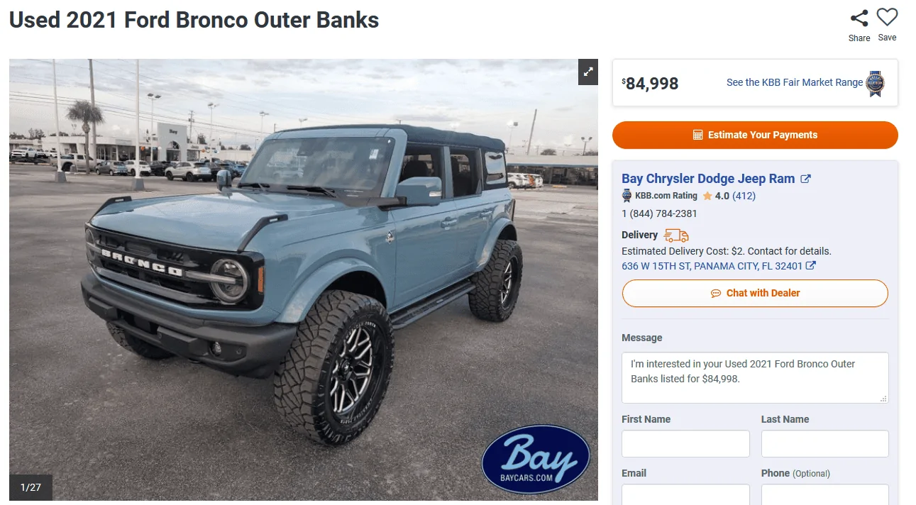 Ford Bronco Worst Markupt yet... $30K ! 1634734547630