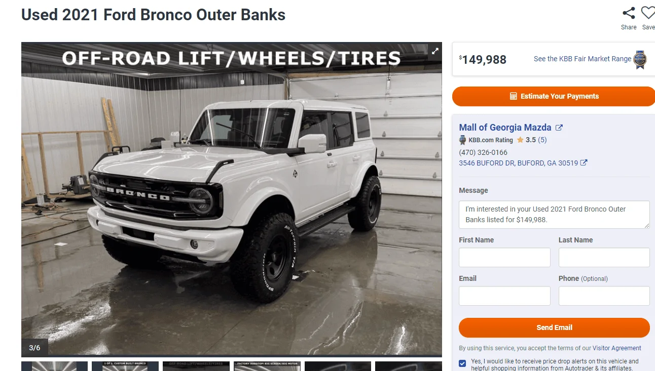Ford Bronco Worst Markupt yet... $30K ! 1634743687359