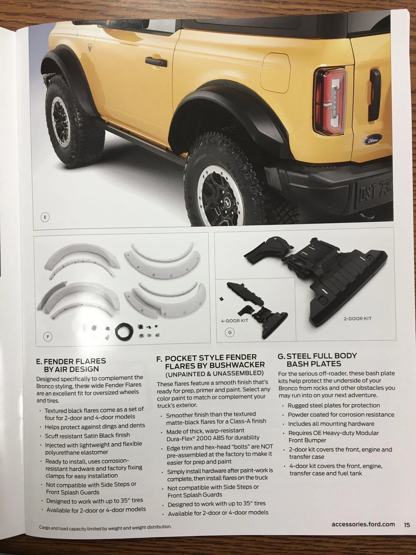 Ford Bronco Ford Bronco Accessories Catalog w/ Part Numbers and Retail Pricing 12CA8515-FD6C-48CC-985A-E7FA31667D58
