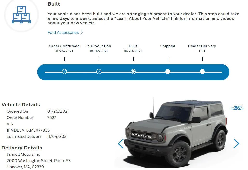 Ford Bronco *** DIRT MOUNTAIN Broncos - Built, Shipped, Delivered Tracker*** Built