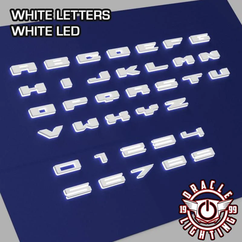 Ford Bronco NOW AVILABLE: : ORACLE Lighting: UNIVERSAL ILLUMINATED LED LETTERS ORACLE_LED_Letters_White_Whit
