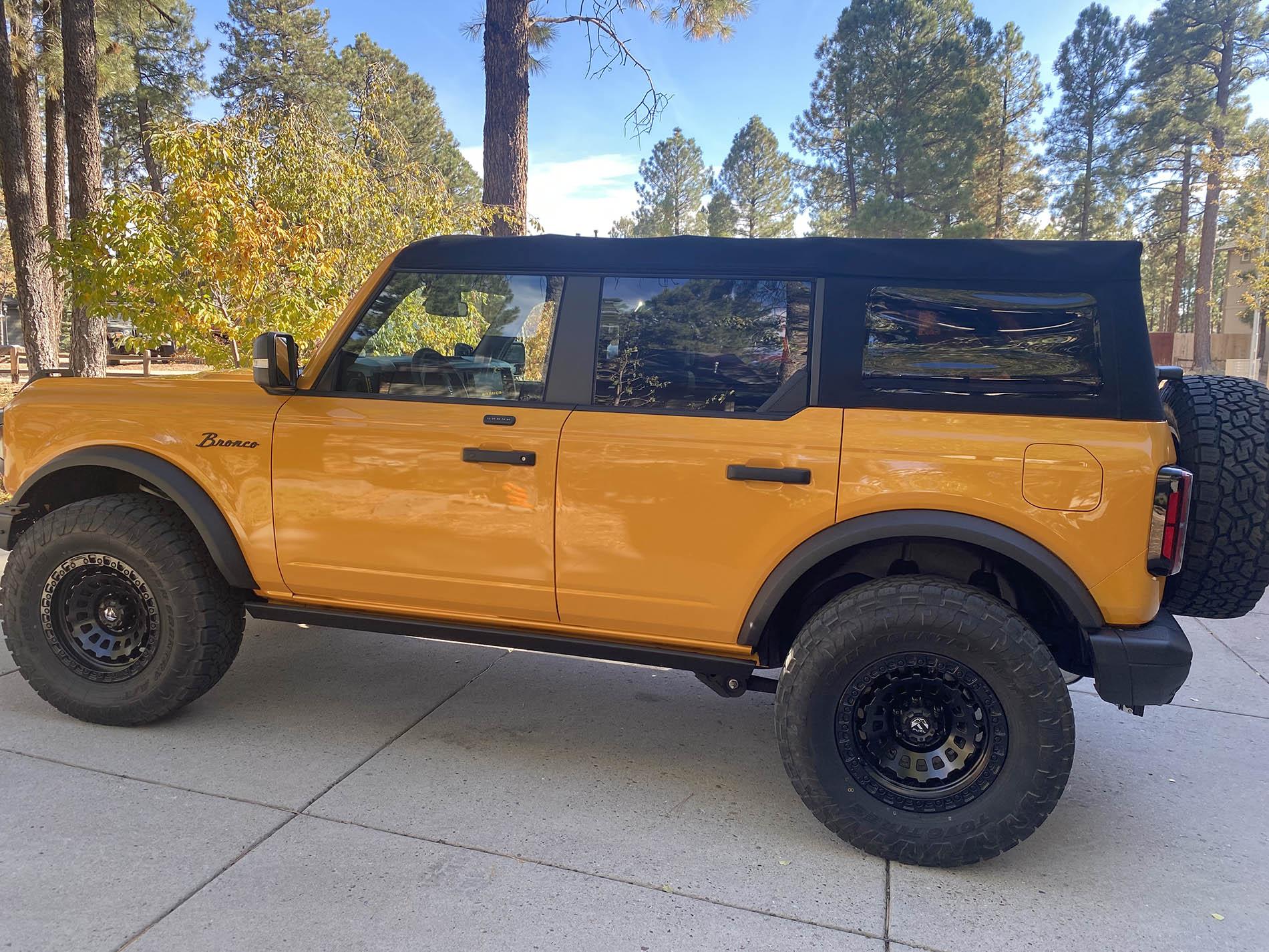 Ford Bronco Non-Sasquatch Badlands Cyber Orange featuring Rigid, Baja Designs, Bronco Depot, Fuel and Toyo IMG_6856