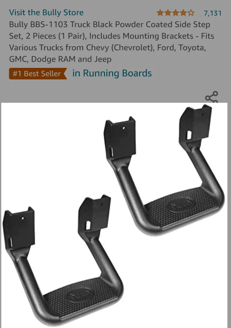 Ford Bronco Running boards vs steps Screenshot_20211021-213643