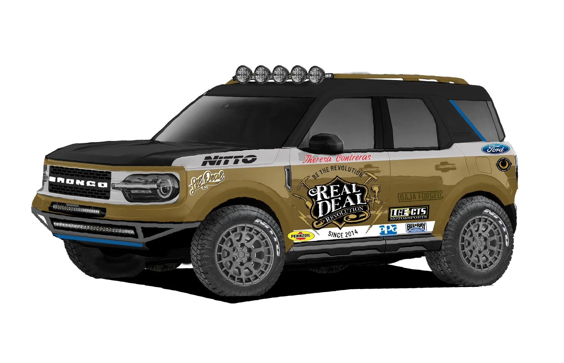 Ford Bronco Revealed: Custom Build Broncos to Debut at SEMA 2021 2021 Bronco Sport BAJA FORGED by LGE-CTS Motorsports