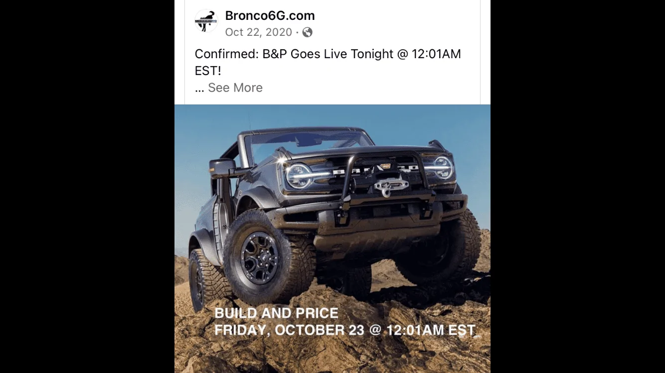 Ford Bronco B&P a year ago DFC8C0B7-E374-444E-A975-7B3A8D745B69