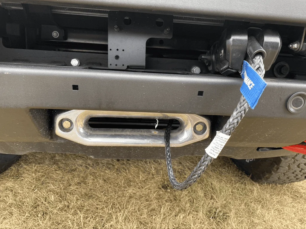 Ford Bronco Factory winch - front sensor line-of-sight blockage solution? 1596493545033
