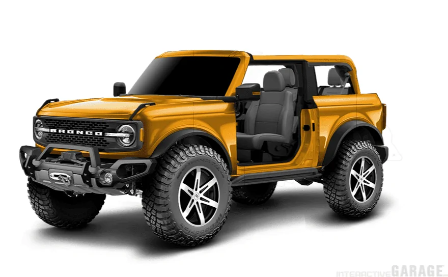 Ford Bronco 2 door Bronco and new options added to Interactive Garage builder 1596497235087