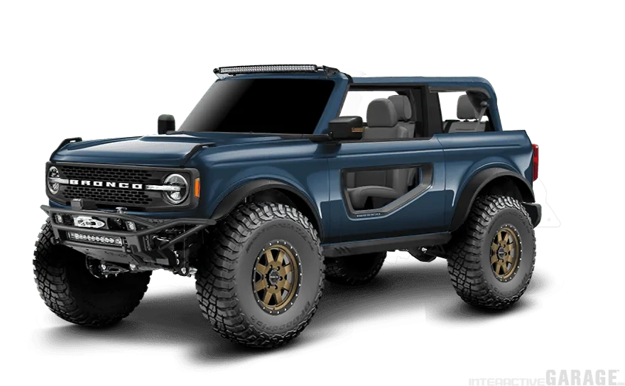 Ford Bronco 2 door Bronco and new options added to Interactive Garage builder 0327cbf04e4d0d84bc529e1978cb18f9