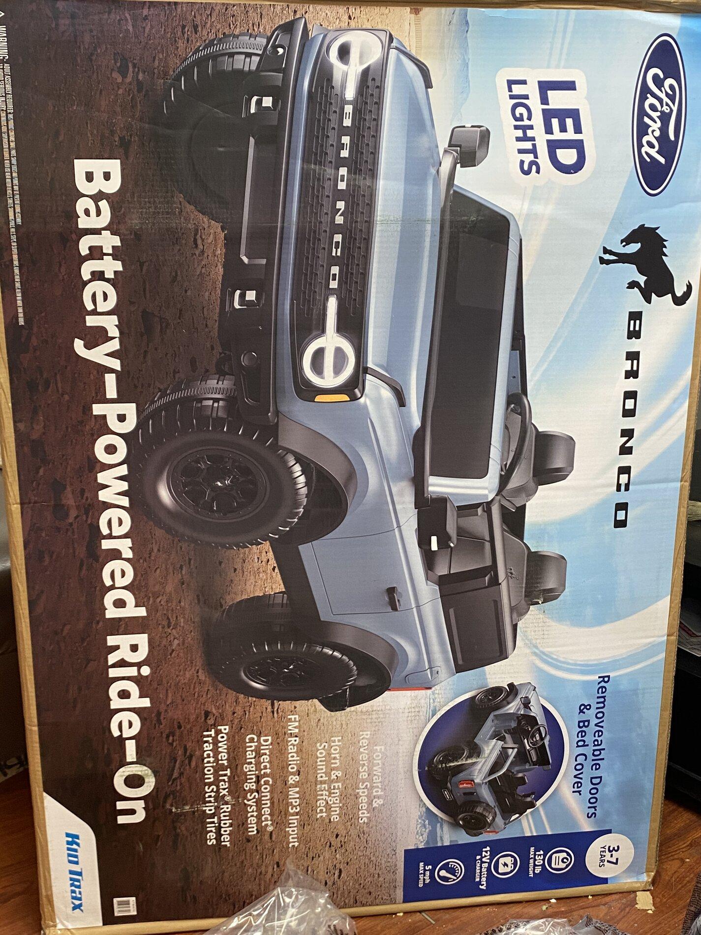 Ford Bronco [Updated with videos!] Kid Trax Bronco 2021 - my son's 1 of 1 Cactus Gray Motorized Powerwheels 024FC77F-12E4-4107-ADA4-CBCEF782927C
