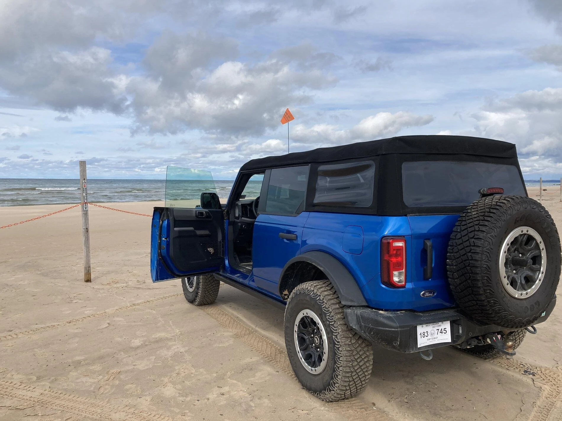 Ford Bronco Detroit to Silver Lake Sand Dunes in Bronco Black Diamond 95E680A8-23CB-4755-8A83-2D03269AF12E