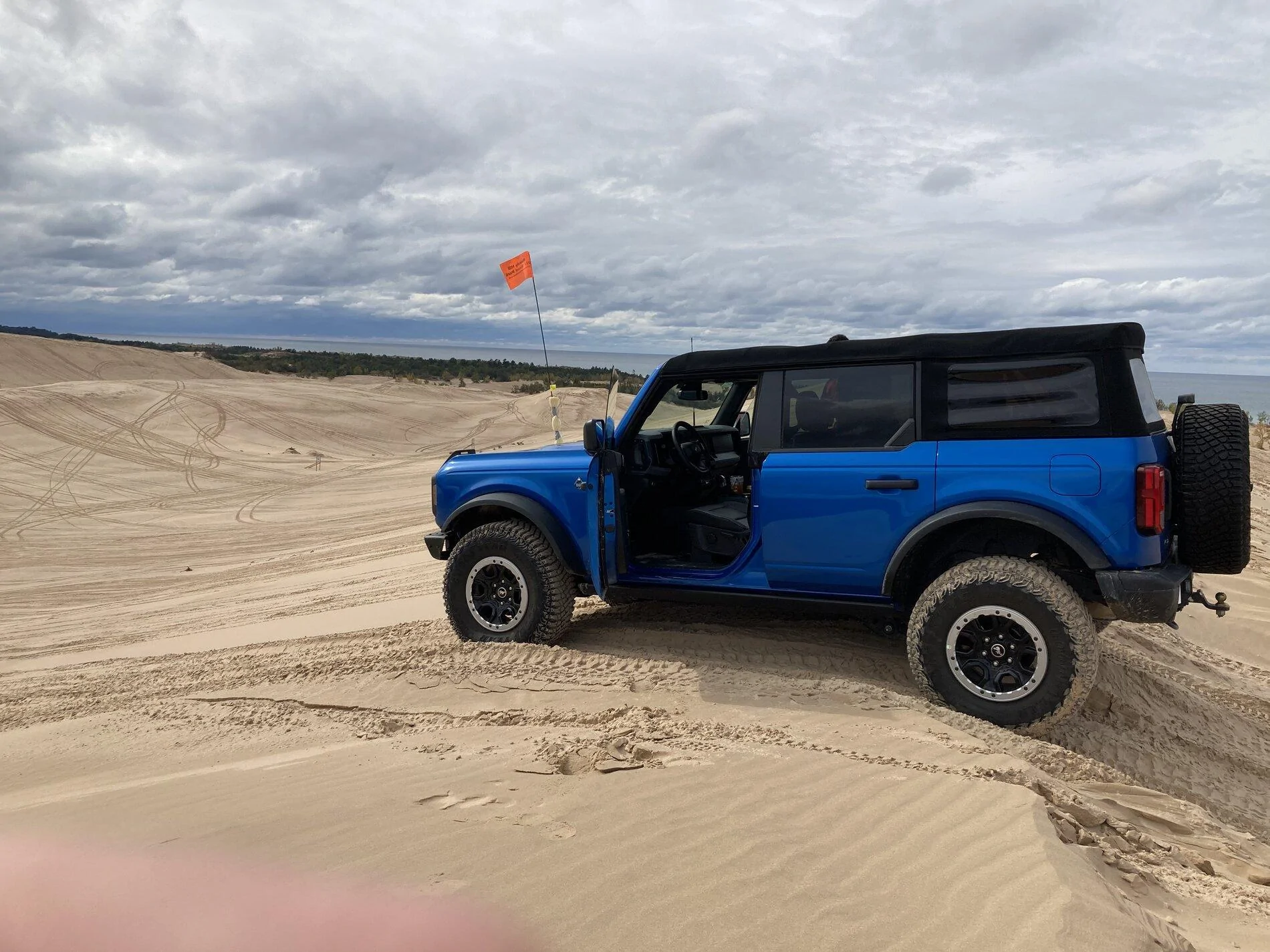 Ford Bronco Detroit to Silver Lake Sand Dunes in Bronco Black Diamond 39AC9823-EADF-4BA3-8364-4CDE190B9E10