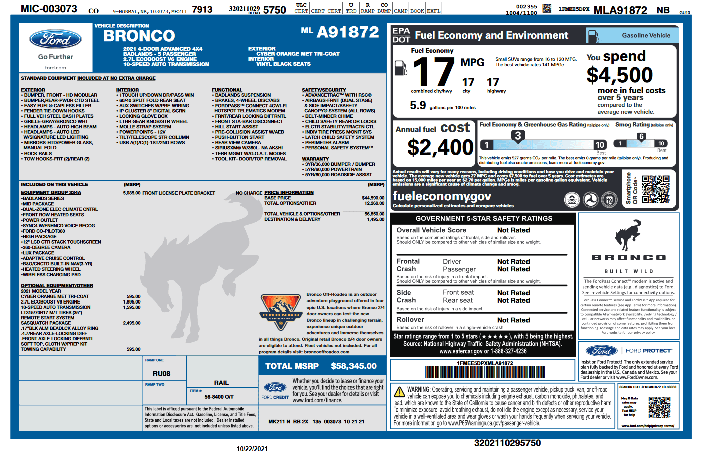 Ford Bronco 🛠 10/25/21 Build Week Group Screenshot_2021-10-22 Window Sticker - windowsticker pdf