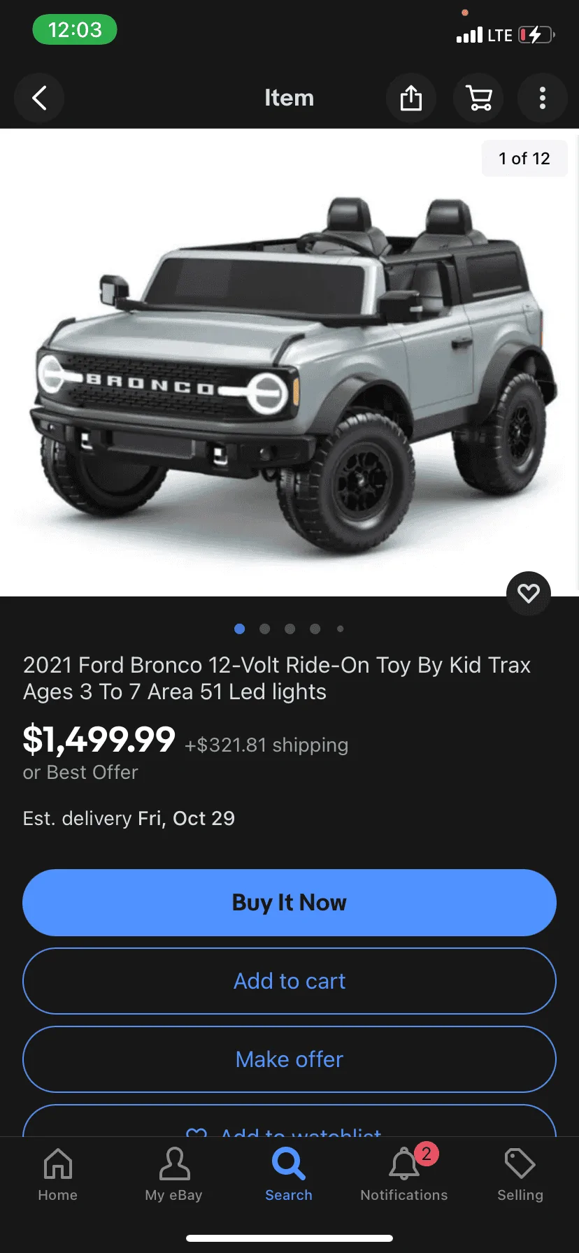 Ford Bronco [Updated with videos!] Kid Trax Bronco 2021 - my son's 1 of 1 Cactus Gray Motorized Powerwheels C83C07DA-01D2-4538-A6C0-8257CEB0953A