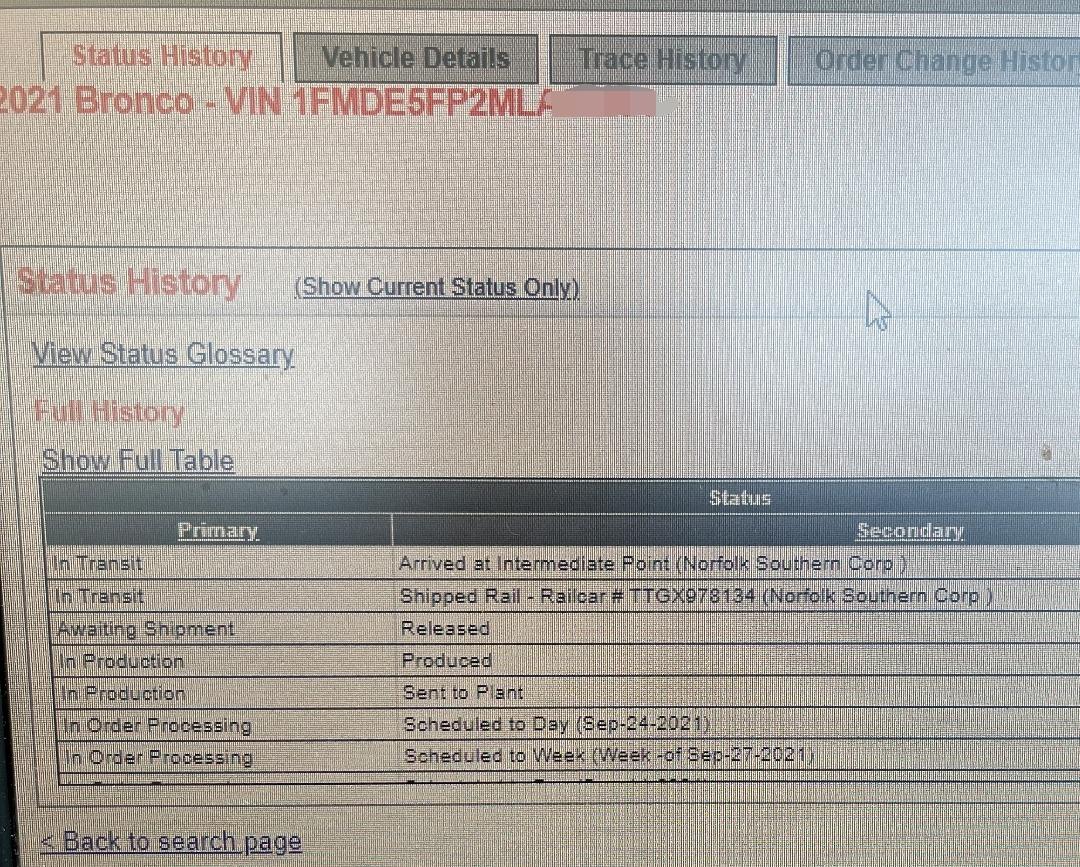 Ford Bronco Here are the Bronco Build & Tracking links Screenshot_20211023-230836_Outlook