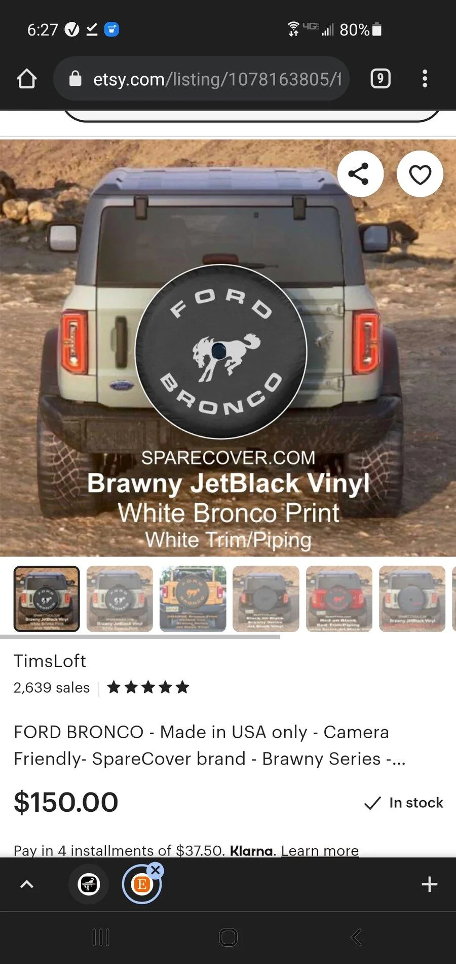 Ford Bronco Spare cover for 33" tire Screenshot_20211024-062730_Chrom