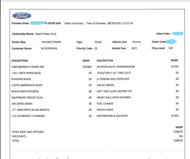 Ford Bronco 2021 converted 2022 order Inkedbronco order ss
