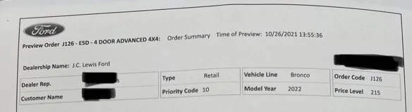 Ford Bronco Preview(?) and Priority Code D49F04BA-4833-47DE-B81B-15B61A551A51