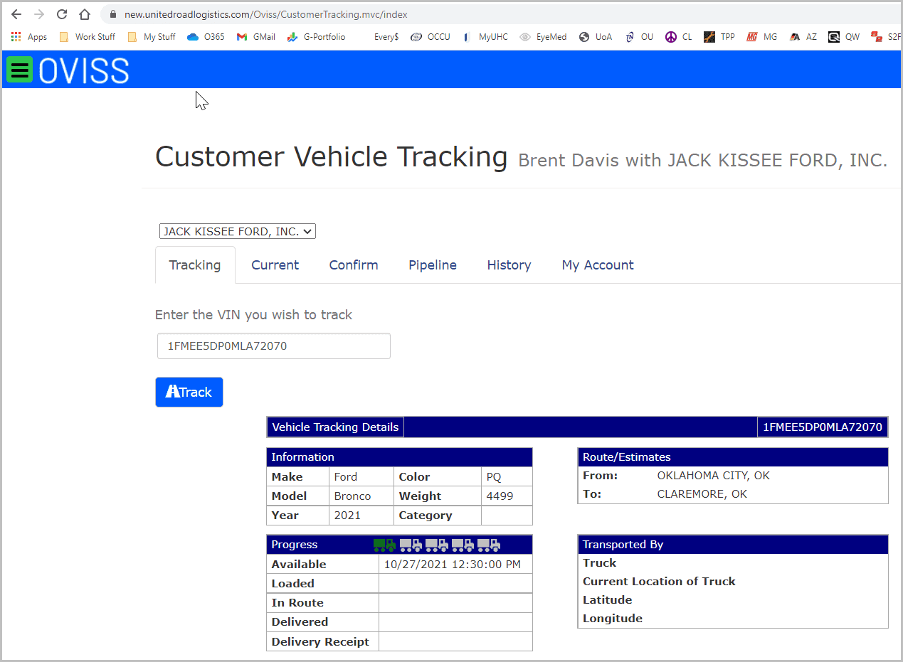 Ford Bronco Here are the Bronco Build & Tracking links 1635427397890