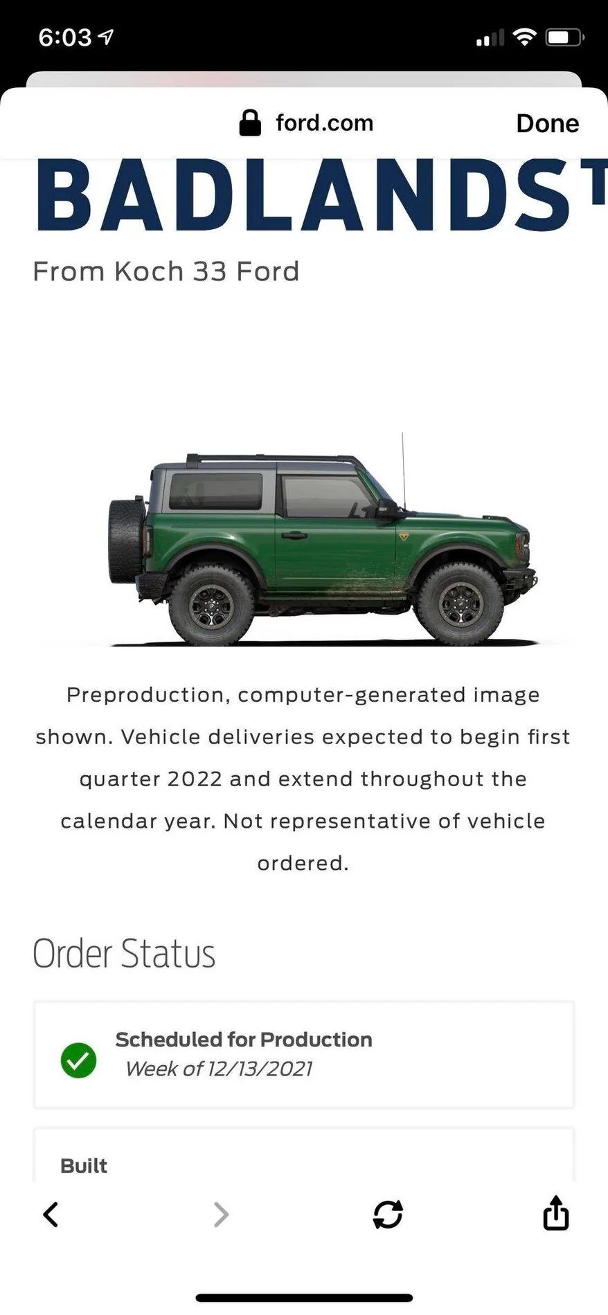 Ford Bronco My 2022 Eruption Green Scheduled for December production 250391195_902978173659493_647289724690510204_n
