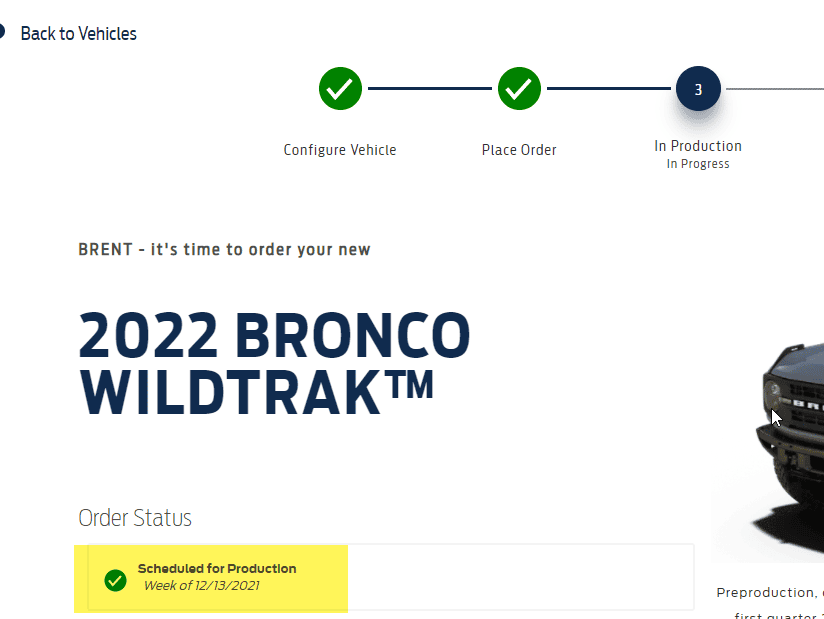 Ford Bronco 2022 order scheduled today (10/28) group 1635459837434