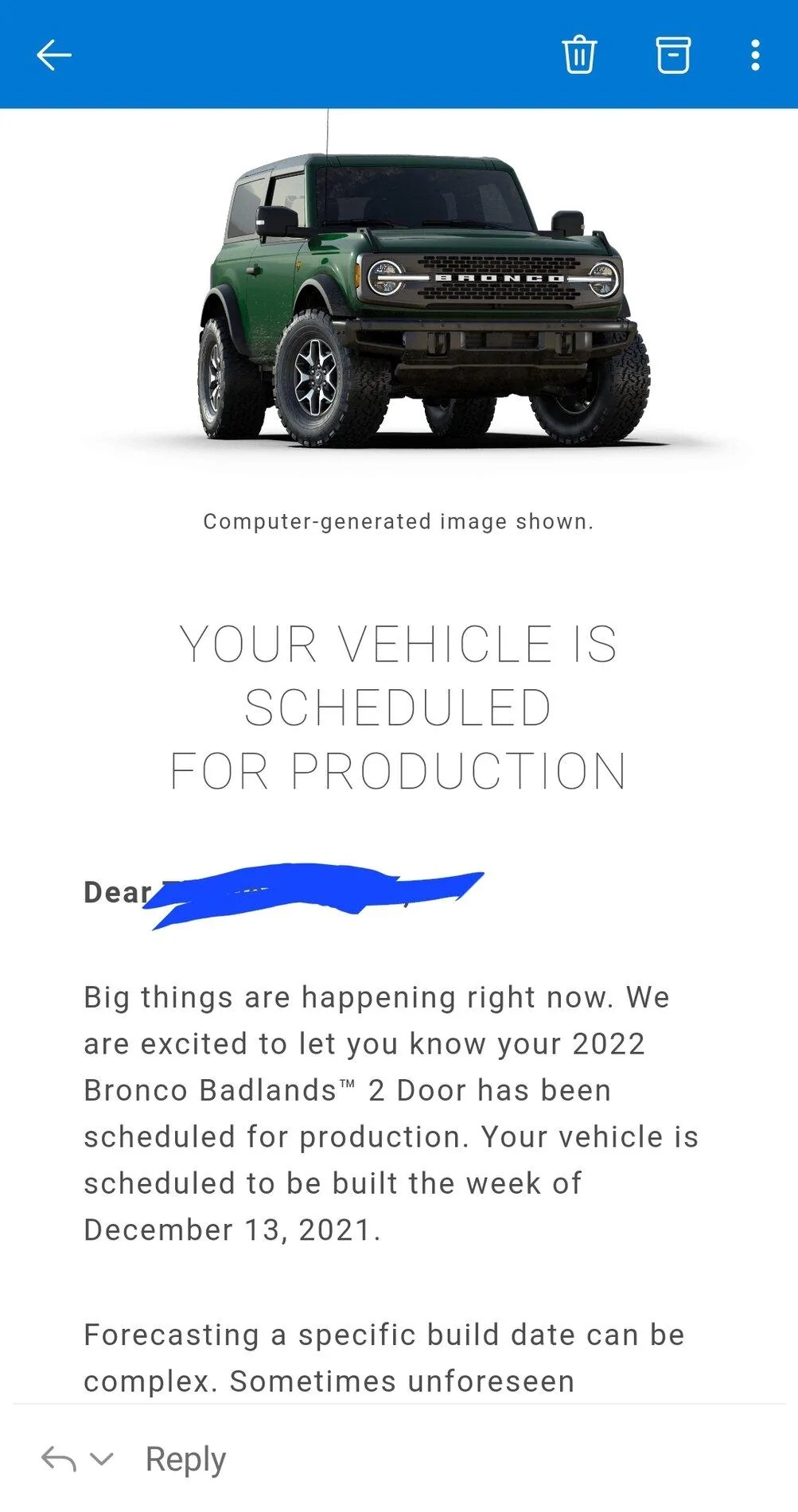 Ford Bronco 2022 order scheduled today (10/28) group Screenshot_20211028-190556_Outlook