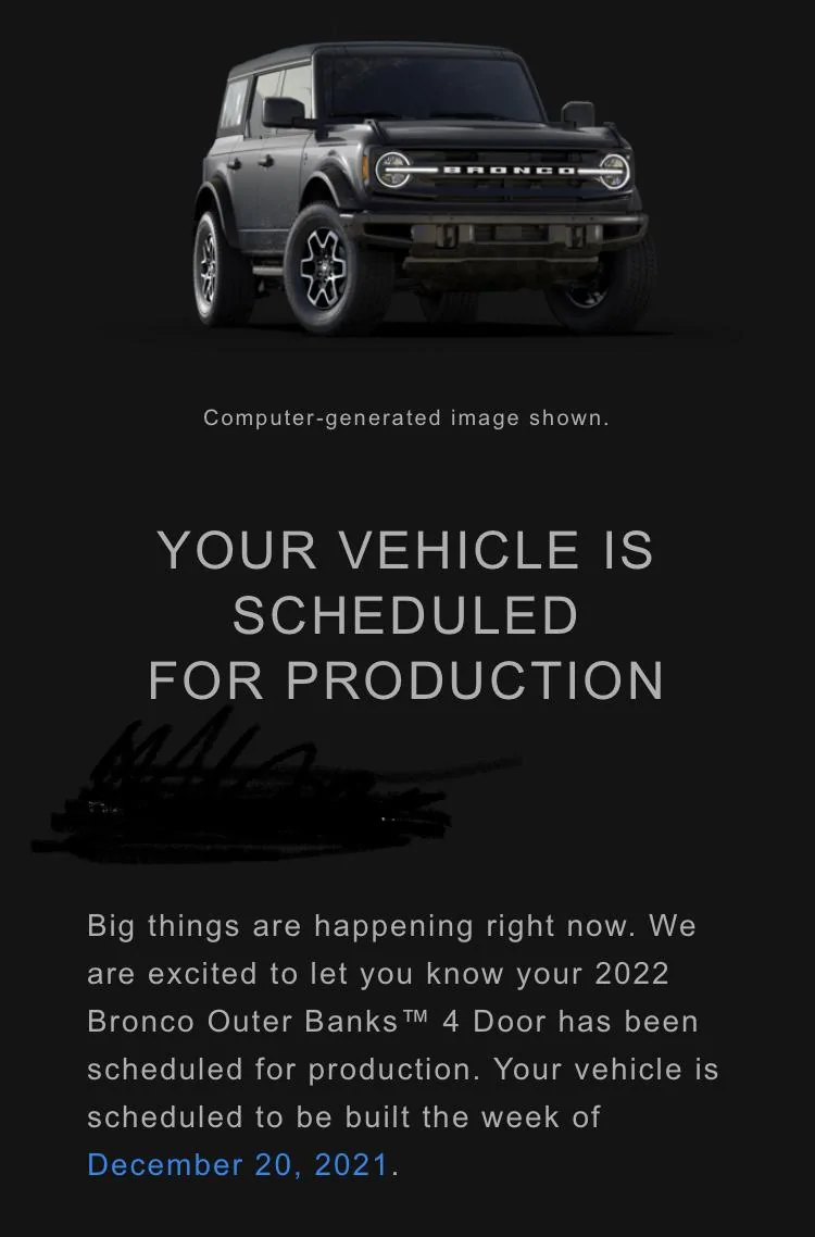 Ford Bronco 2022 order scheduled today (10/28) group B2A7B61F-9499-422B-AAA4-D5DBFE2C66A4