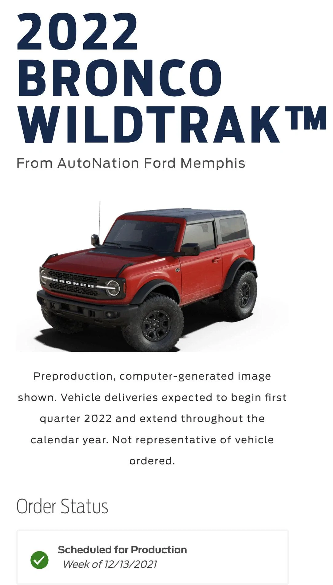 Ford Bronco 2022 order scheduled today (10/28) group 992EF3DE-556B-4479-88B7-031EB520769D