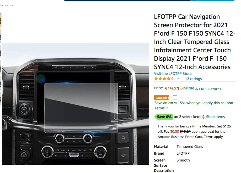 Ford Bronco Screen Protection recommendations for 12 inch Screen? Screen Shot 2021-10-29 at 11.39.06 AM