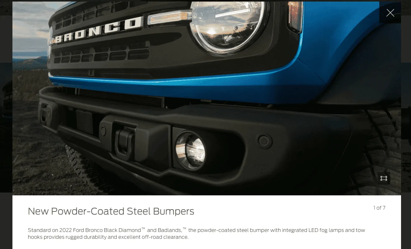 Ford Bronco Capable vs modular bumper - BD 1635616522235