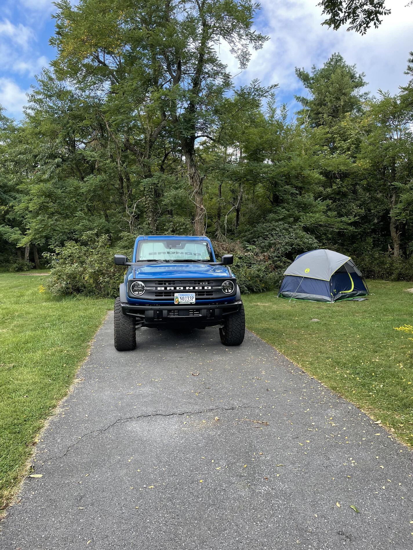 Ford Bronco '21 ManSquatch / SelfSquatch Black Diamond Build bronco camping trip 4