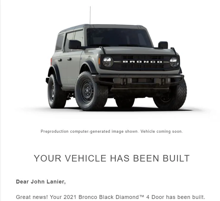 Ford Bronco My 2021 Bronco is built! Bronc 6g