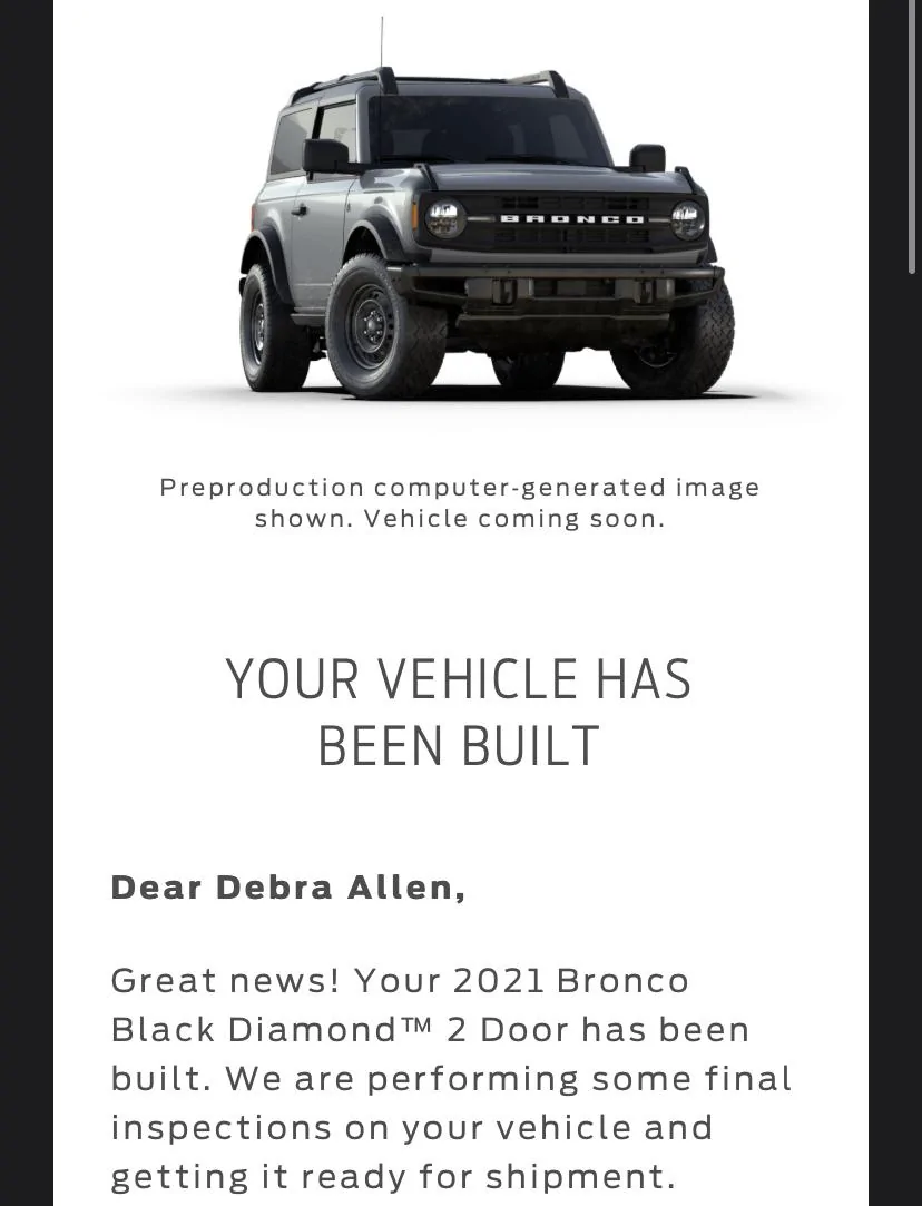 Ford Bronco Who's a 7/19 build? C62699A9-EF06-495D-B161-5234E99CC1B0