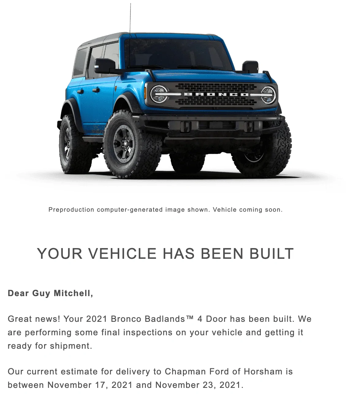 Ford Bronco 🛠 10/25/21 Build Week Group Screen Shot 2021-11-02 at 7.32.08 AM