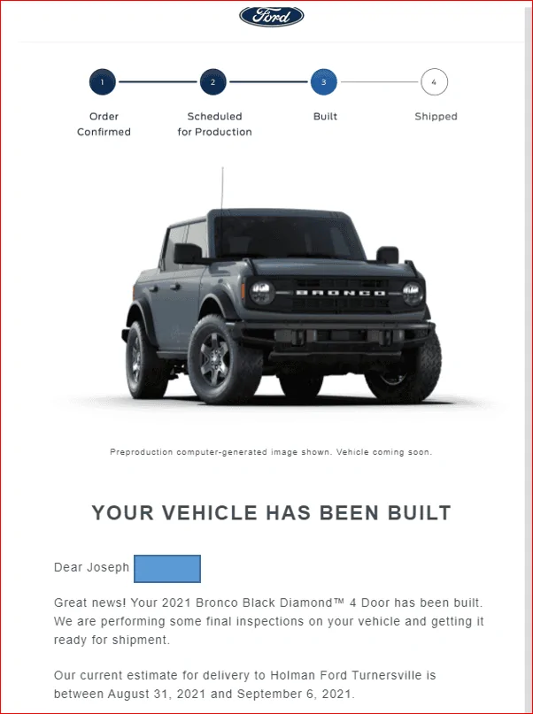 Ford Bronco 🛠 8/2/21 build Week Thread 1635957011385
