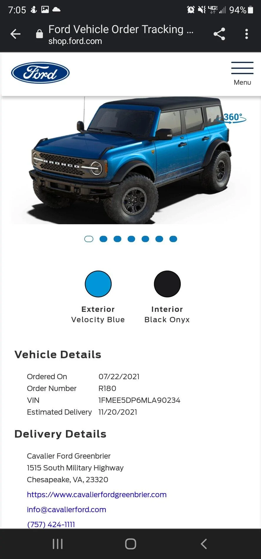 Ford Bronco 🛠 10/25/21 Build Week Group Screenshot_20211104-070554_Chrom
