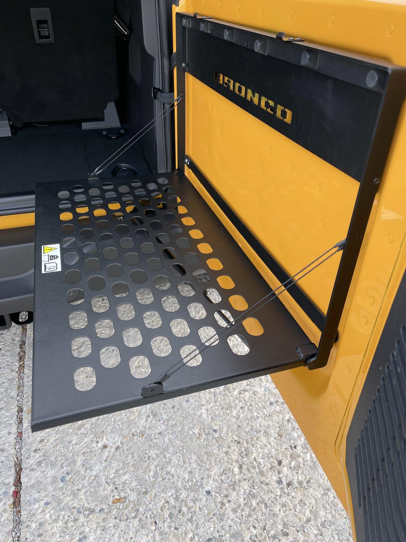 Ford Bronco Rock Slide Folding Table for Bronco Tailgate imag