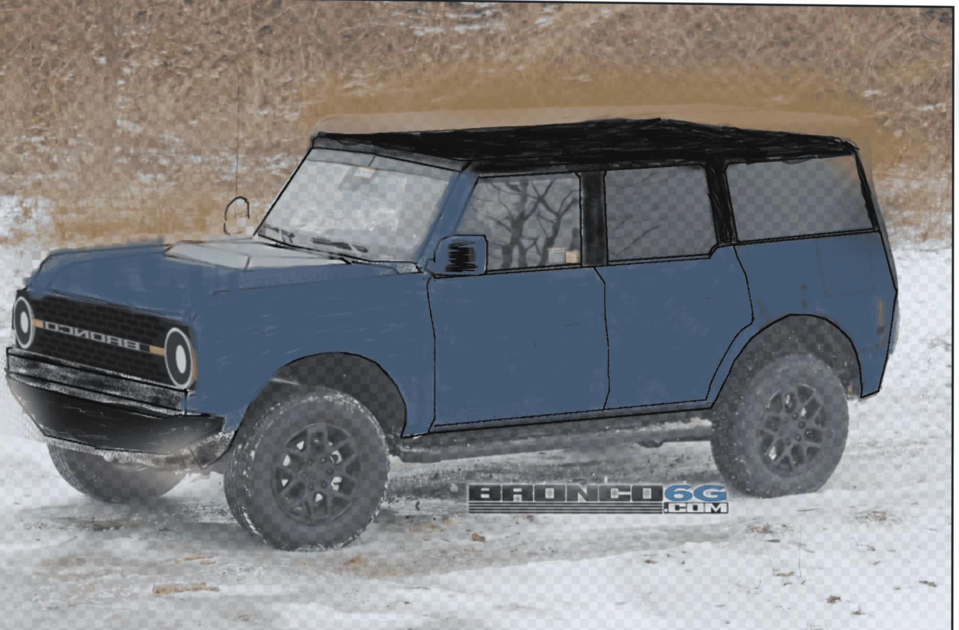 Ford Bronco First (Actual) 2021 Bronco U725 Prototype SPIED!! sketch1579305704442