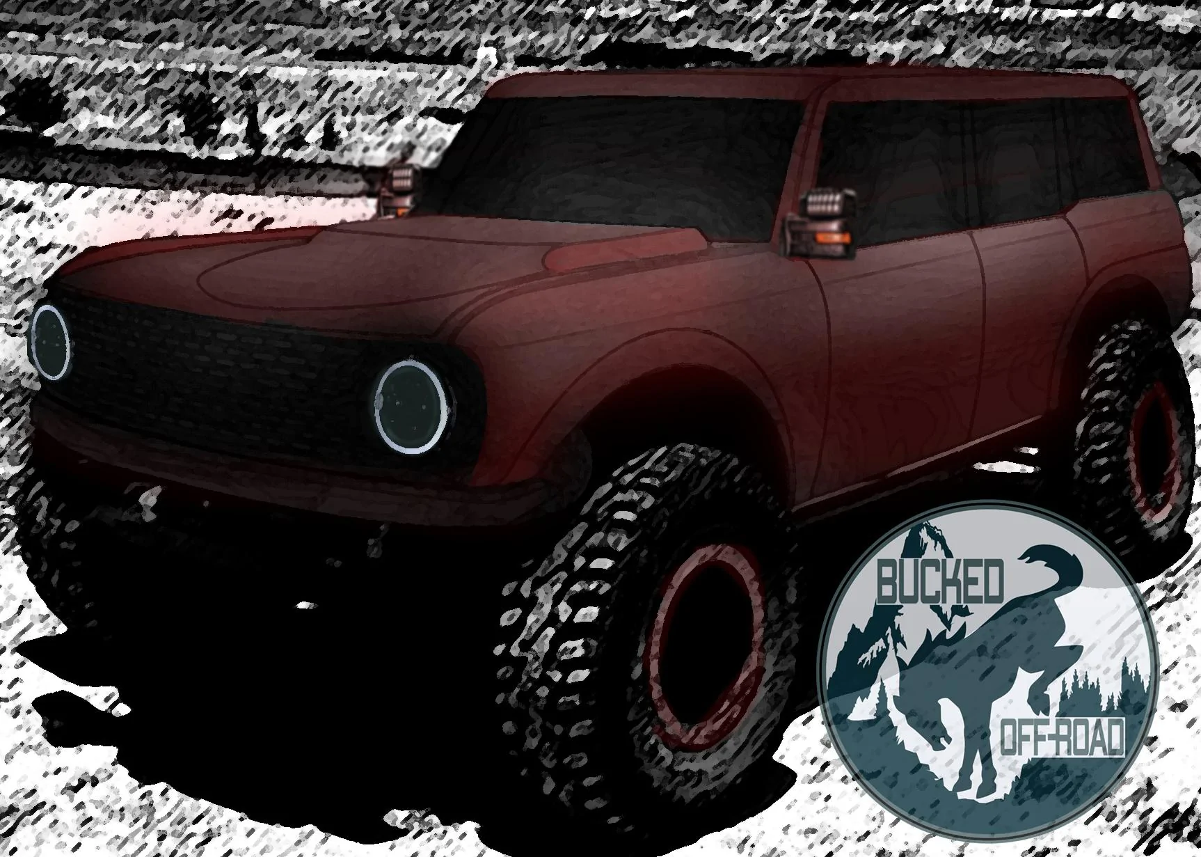 Ford Bronco Bucked Off-Roads Concepts (UPDATED!) redsketchbronco