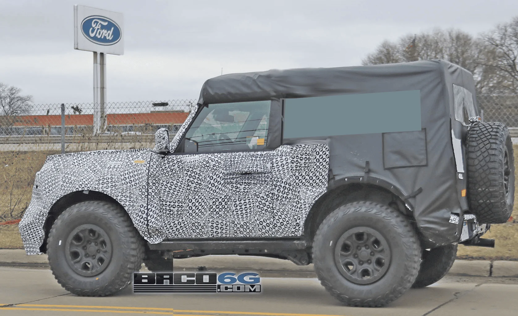 Ford Bronco 2 Door FrankenRanger Mule spotted 1580173759071