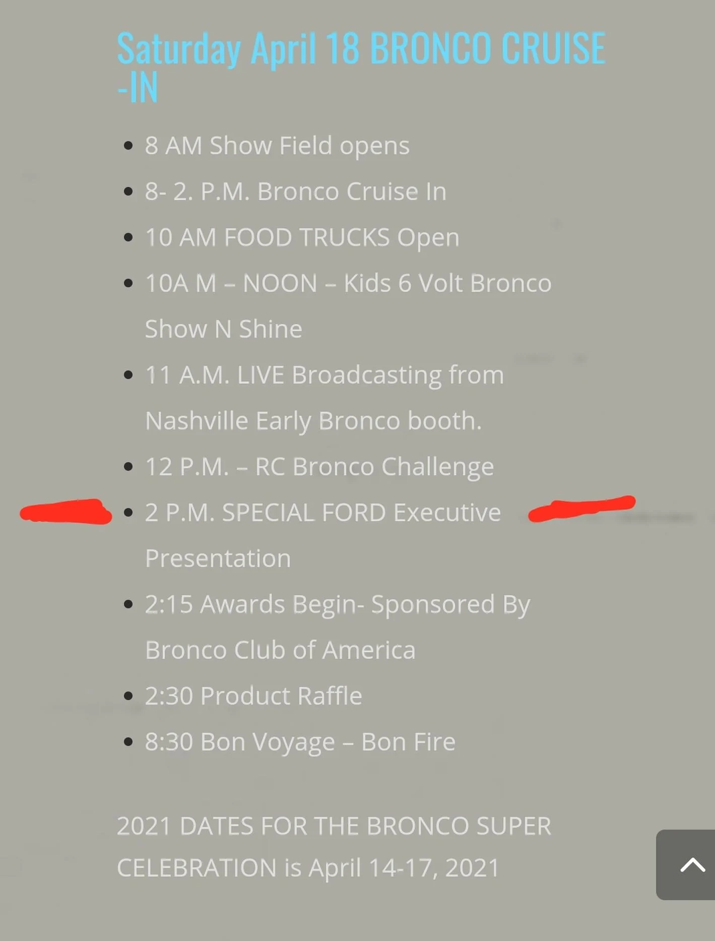 Ford Bronco Bronco Super Celebration Reveal? Screenshot_20200130-051932_Samsung Internet